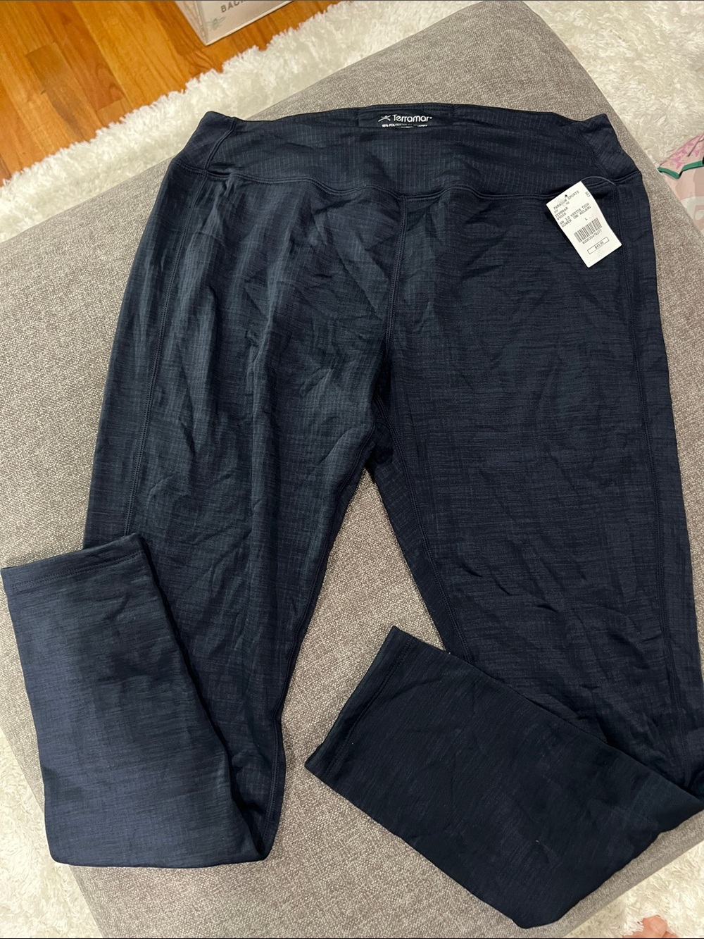 Women’s Terramar Black Lightweight Navy blue Thermal leggings